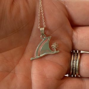 Jimmy Buffett Fin Logo Necklace- Margaritaville